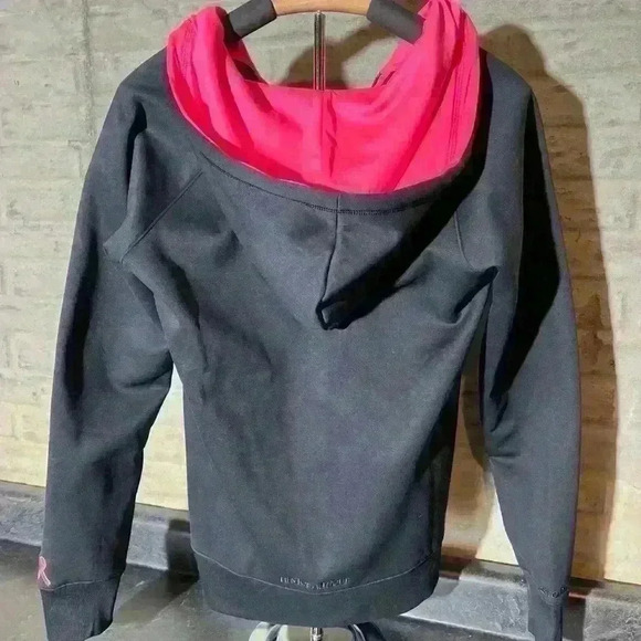 Under Armour Storm Womens Medium Black Pink Logo Zip Up Hoodie Breast Cancer- S - Picture 3 of 12